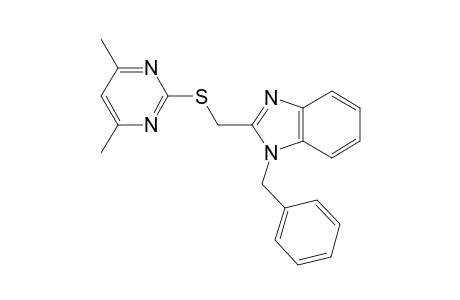 (1-Benzyl-1H-benzimidazol-2-yl)methyl 4,6-dimethyl-2-pyrimidinyl sulfide