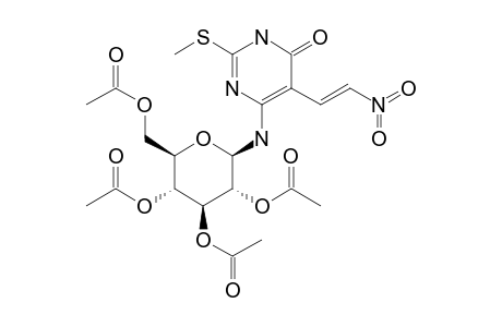 1,6-Dihydro-5-(2''-nitrovinyl)-2-(methylthio)-4-{[2',3',4',6'-tetrakis(O-acetyl)-.beta.-D-glucopyranosyl]amino}-6-oxopyrimidine