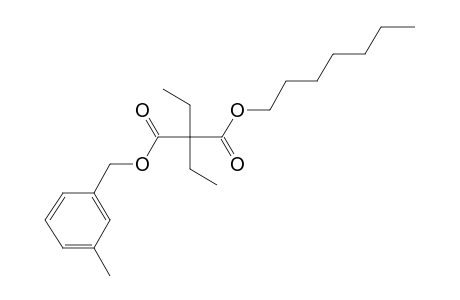 Diethylmalonic acid, heptyl 3-methylbenzyl ester