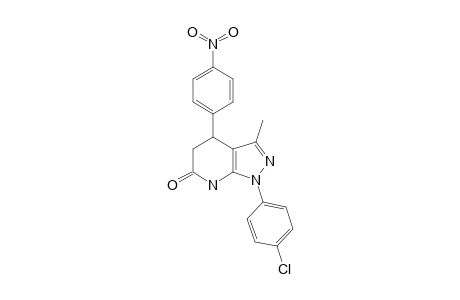 1-(4-CHLOROPHENYL)-4-(4-NITROPHENYL)-3-METHYL-4,5-DIHYDROPYRAZOLO-[3,4-B]-PYRIDIN-6-ONE