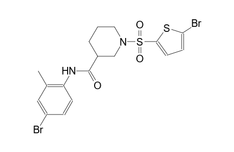 N-(4-bromo-2-methylphenyl)-1-[(5-bromo-2-thienyl)sulfonyl]-3-piperidinecarboxamide