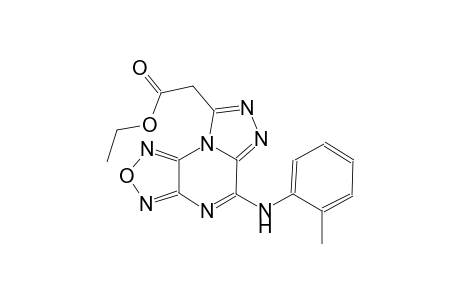 Ethyl [5-(2-toluidino)[1,2,5]oxadiazolo[3,4-E][1,2,4]triazolo[4,3-a]pyrazin-8-yl]acetate