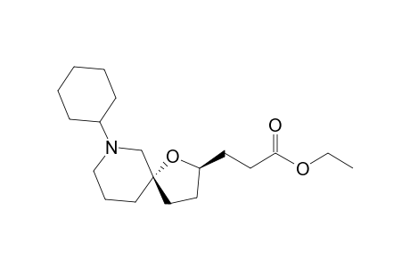 Ethyl 3-((2R,5S)-7-cyclohexyl-1-oxa-7-azaspiro[4.5]decan-2-yl)propanoate