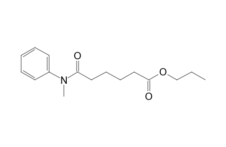 Adipic acid, monoanide, N-methyl-N-phenyl-, propyl ester