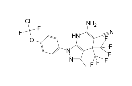 6-Amino-1-[4-(chloro-difluoro-methoxy)-phenyl]-3-methyl-4,4-bis-trifluoromethyl-4,7-dihydro-1H-pyrazolo[3,4-b]pyridine-5-carbonitrile