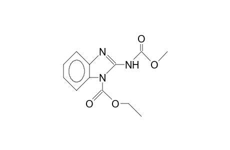 2-(carbomethoxyamino)benzimidazole-1-carboxylic acid ethyl ester
