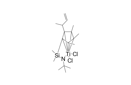 [.eta(5) : .eta(1) - (N)-1-[(t-butylamido)dimethylsilyl]-2,3,4-trimethyl-5-(1'-methylallyl)cyclopentadiene-dichlorotitanium complex
