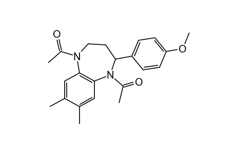 1,5-DIACETYL-7,8-DIMETHYL-2-(p-METHOXYPHENYL)-2,3,4,5-TETRAHYDRO-1H-1,5-BENZODIAZEPINE