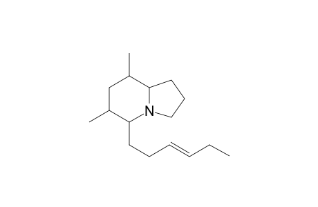 5-(3'-Hexen-1'-yl)-6,8-dimethylindolizidine