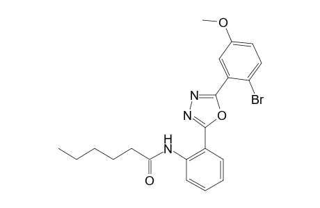 2'-[5-(2-bromo-5-methoxyphenyl)-1,3,4-oxadiazol-2-yl]hexananilide