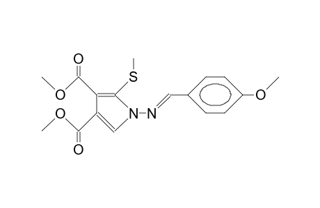 1H-Pyrrole-3,4-dicarboxylic acid, 1-[[(4-methoxyphenyl)methylene]amino]-2-(methylthio)-, dimethyl ester