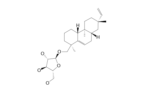 SAGITTINE_B;19-O-ALPHA-L-ARABINOFURANOSYL-ENT-ROSA-5,15-DIENE