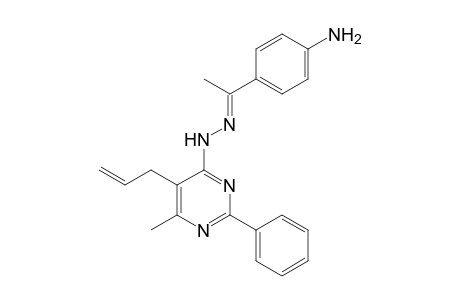 (1Z)-1-(4-Aminophenyl)ethanone (5-allyl-6-methyl-2-phenyl-4-pyrimidinyl)hydrazone