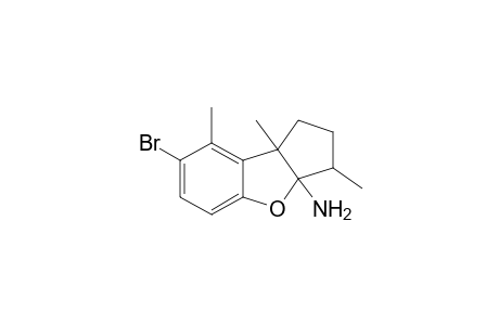 3a-Amino-3,8,8b-trimethyl-7-bromo-2,3,3a,8b-tetrahydro-1H-cyclopenta[b]benzofuran