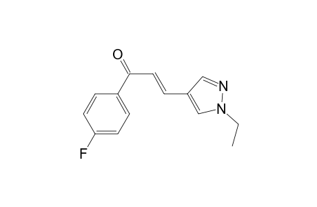 (E)-3-(1-ethyl-4-pyrazolyl)-1-(4-fluorophenyl)-2-propen-1-one