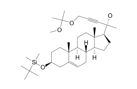 (2R)-2-[(3S,8S,9S,10R,13S,14S,17S)-3-[tert-butyl(dimethyl)silyl]oxy-10,13-dimethyl-2,3,4,7,8,9,11,12,14,15,16,17-dodecahydro-1H-cyclopenta[a]phenanthren-17-yl]-5-(1-methoxy-1-methyl-ethoxy)pent-3-yn-2-ol