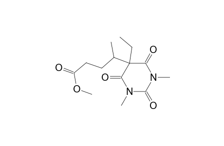 1,3-Dimethyl-5-ethyl-5-(4-methoxycarbonylbut-2-yl)barbituric acid