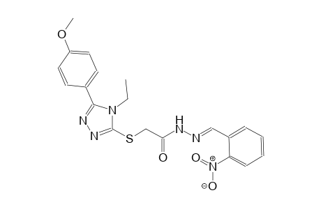 2-{[4-ethyl-5-(4-methoxyphenyl)-4H-1,2,4-triazol-3-yl]sulfanyl}-N'-[(E)-(2-nitrophenyl)methylidene]acetohydrazide