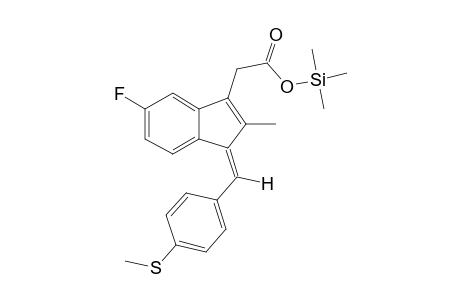 (Z)-2-(5-Fluoro-2-methyl-1-(4-(methylthio)benzylidene)-1H-inden-3-yl)acetic acid, tms