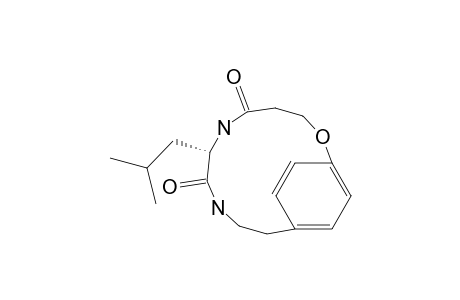 2-Oxa-6,9-diazabicyclo[10.2.2]hexadeca-12,14,15-triene-5,8-dione, 7-(2-methylpropyl)-, (S)-