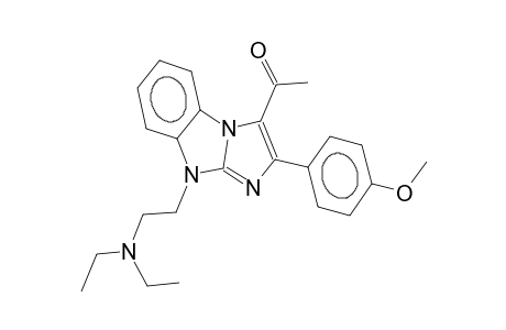 2-(4-methoxyphenyl)-3-acetyl-9-(2-diethylaminoethyl)-9H-imidazo[1,2-a]benzo[d]imidazole