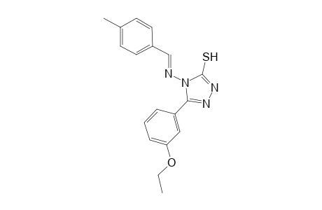 5-(3-ethoxyphenyl)-4-{[(E)-(4-methylphenyl)methylidene]amino}-4H-1,2,4-triazol-3-yl hydrosulfide