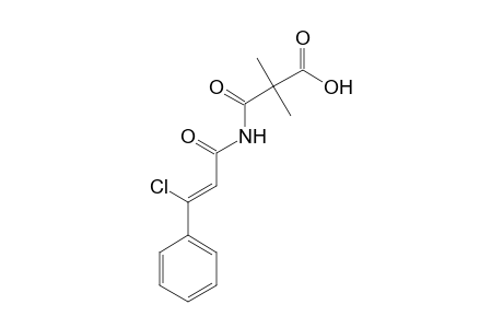 3-{[(2Z)-3-Chloro-3-phenylprop-2-enoyl]amino}-2,2-dimethyl-3-oxopropanoic Acid