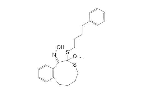 6-Methoxy-6-[(4'-phenylbutyl)sulfanyl]-8,9,10,11-tetrahydro-7-thiabenzocyclononen-5-one-Oxime