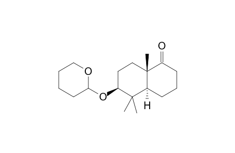 Trans-3.beta.-(tetrahydropyranyloxy)-4,4,10.beta.-trimethyl-9-decalone