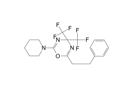 4H-1,3,5-oxadiazine, 2-(2-phenylethyl)-6-(1-piperidinyl)-4,4-bis(trifluoromethyl)-