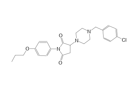 3-[4-(4-chlorobenzyl)-1-piperazinyl]-1-(4-propoxyphenyl)-2,5-pyrrolidinedione