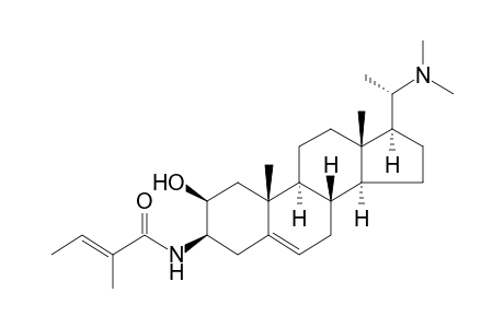 SALIGNARINE-B;(20S)-2-BETA-HYDROXY-20-(DIMETHYLAMINO)-3-BETA-(TIGLOYLAMINO)-PREGN-5-ENE