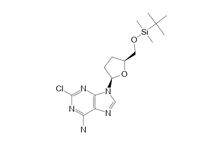 2-CHLORO-9-[2,3-DIDEOXY-5-O-[(1,1-DIMETHYLETHYL)-DIMETHYLSILYL]-BETA-D-GLYCERO-PENTOFURANOSYL]-9H-PURIN-6-AMINE