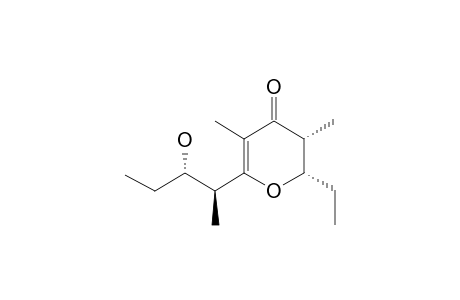 (2S,3R)-2-ETHYL-2,3-DIHYDRO-6-[(1S,2S)-2-HYDROXY-1-METHYLBUTYL]-3,5-DIMETHYL-4H-PYRAN-4-ONE