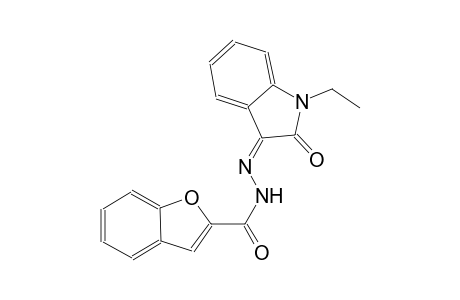 N'-[(3Z)-1-ethyl-2-oxo-1,2-dihydro-3H-indol-3-ylidene]-1-benzofuran-2-carbohydrazide