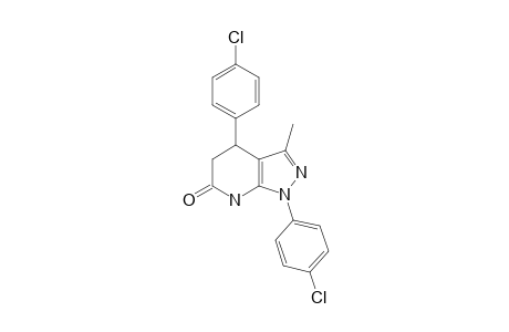 1,4-DI-(4-CHLOROPHENYL)-3-METHYL-4,5-DIHYDROPYRAZOLO-[3,4-B]-PYRIDIN-6-ONE