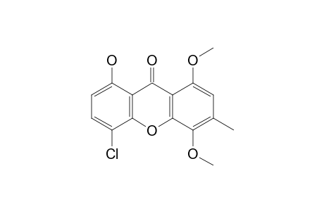 5-Chloranyl-1,4-dimethoxy-3-methyl-8-oxidanyl-xanthen-9-one