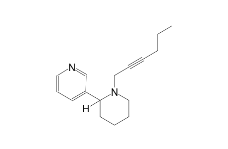 (2S)-1-(2-hexynyl)-2-(3-pyridinyl)piperidine