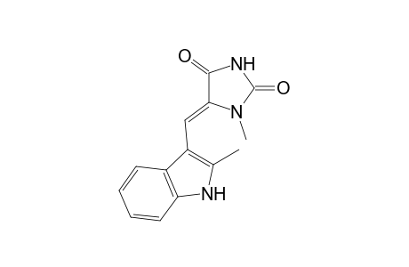 (5Z)-1-methyl-5-[(2-methyl-1H-indol-3-yl)methylene]hydantoin