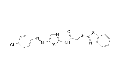 2-((benzothiazol-2-ylthio)acetamido)-5-(4-chlorophenylazo)thiazole