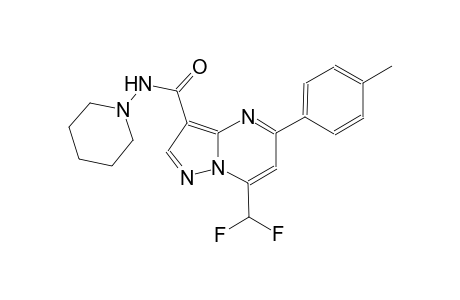 7-(difluoromethyl)-5-(4-methylphenyl)-N-(1-piperidinyl)pyrazolo[1,5-a]pyrimidine-3-carboxamide