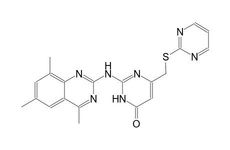 4(3H)-pyrimidinone, 6-[(2-pyrimidinylthio)methyl]-2-[(4,6,8-trimethyl-2-quinazolinyl)amino]-