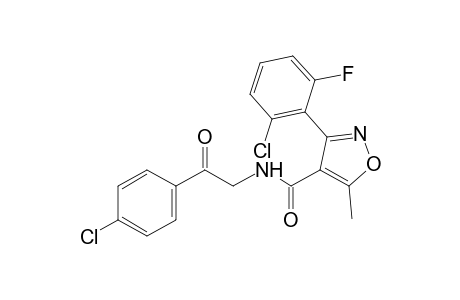 3-(2-chloro-6-fluorophenyl)-N-(p-chlorophenacyl)-5-methyl-4-isoxazolecarboxamide