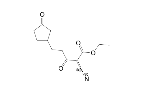 Ethyl 2-diazo-3-oxo-5-(3-oxocyclopentyl)pentanoate