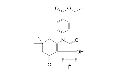 ethyl 4-[3-hydroxy-6,6-dimethyl-2,4-dioxo-3-(trifluoromethyl)-2,3,4,5,6,7-hexahydro-1H-indol-1-yl]benzoate