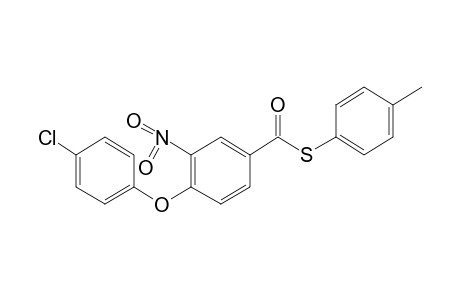 4-(p-chlorophenoxy)-3-nitrothiobenzoic acid, S-p-toly ester