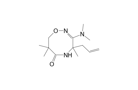 (2E)-3-(dimethylamino)-4,7,7-trimethyl-4-prop-2-enyl-5,8-dihydro-1,2,5-oxadiazocin-6-one