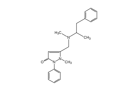 2-methyl-3-{[methyl(alpha-methylphenethyl)amino]methyl}-1-phenyl-3-pyrazolin-5-one