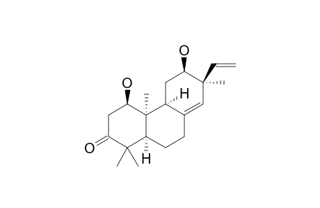 LECHERONOL-A;1-BETA,12-BETA-DIHYDROXY-(5-ALPHA,9-ALPHA,20-ALPHA)-13-EPI-PIMARA-8(14),15-DIEN-3-ONE