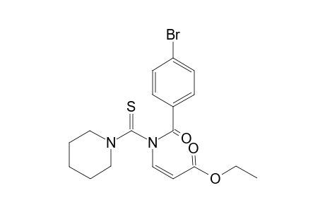 (Z)-ETHYL-3-[(4-BROMOBENZOYL)-(1-PIPERIDYLCARBOTHIOYL)-AMINO]-2-PROPENOATE